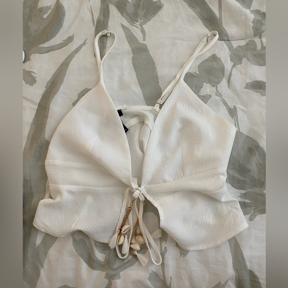 front tie tank top